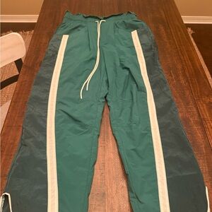 American Rag Teal Joggers with Cream Stripes